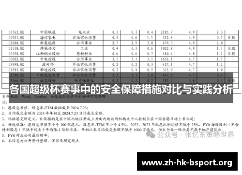 各国超级杯赛事中的安全保障措施对比与实践分析